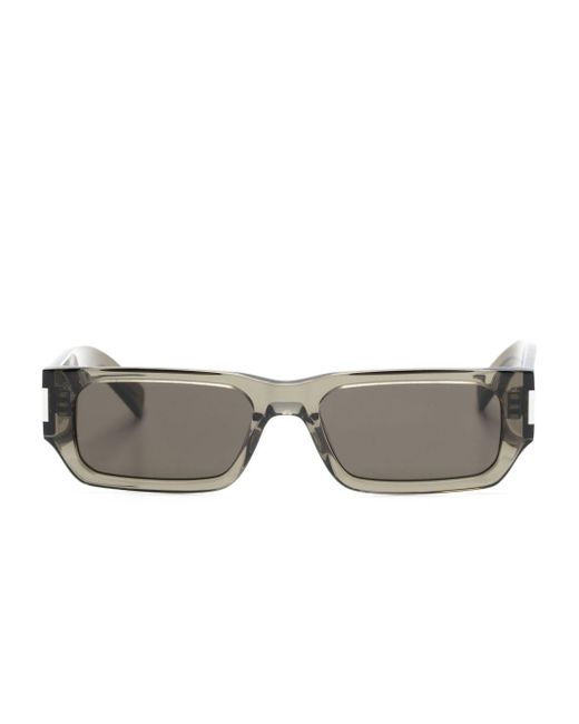 Saint Laurent Black 660 Rectangle-frame Sunglasses for men