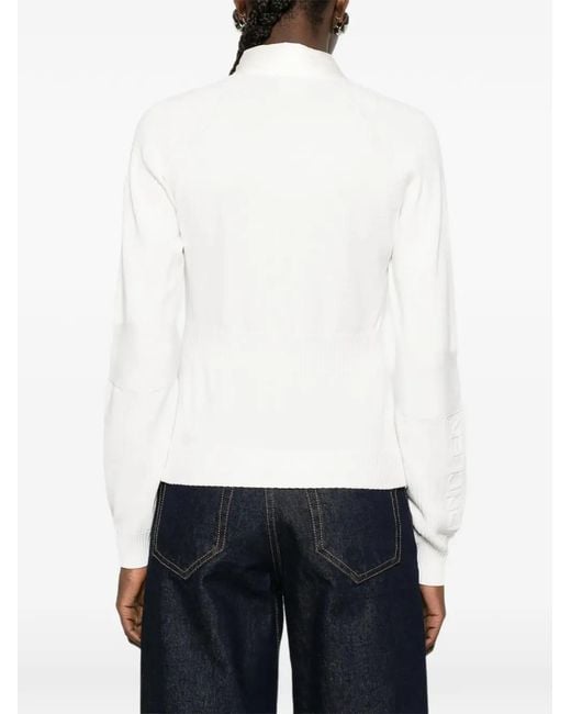 Moncler White Quilted Zip Jacket for men