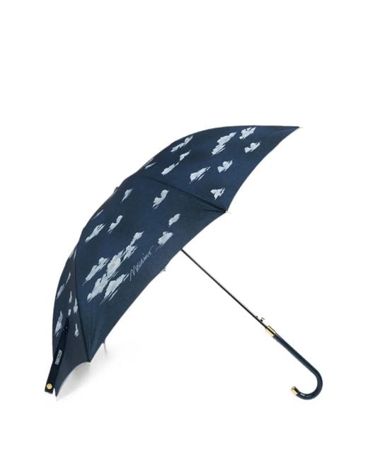 Moschino Blue Cloud-Print Umbrella