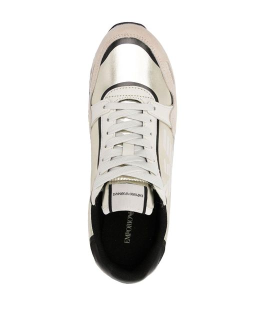 emporio armani panelled sneakers