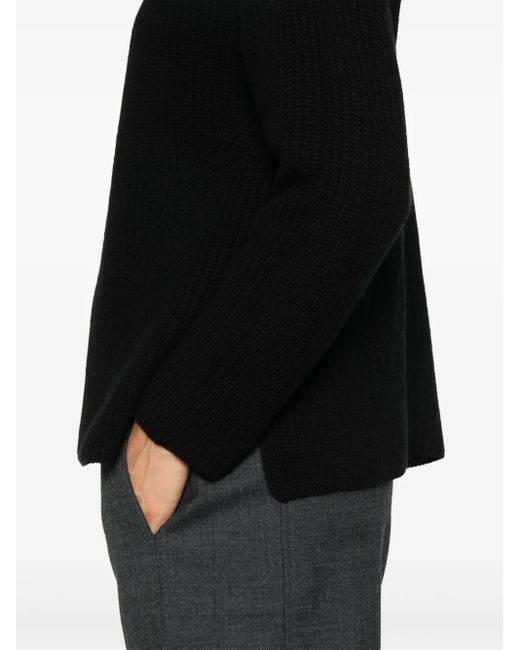 P.A.R.O.S.H. Black Crew-Neck Cashmere Jumper