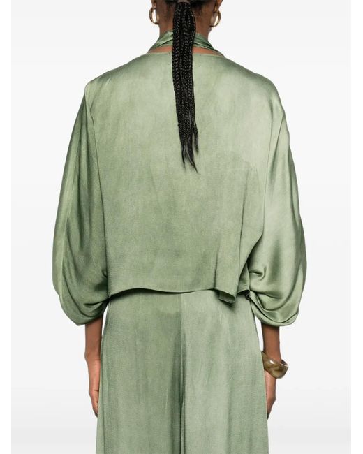 Cortana Green Tie-Front Jackets