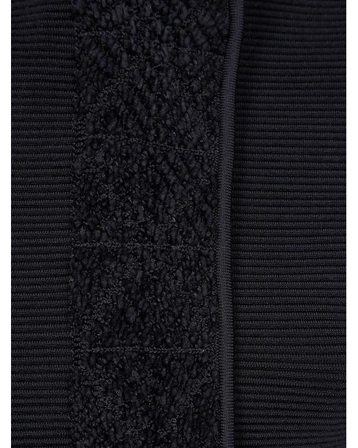 Giorgio Armani Black Ribbed High-Neck Jacket