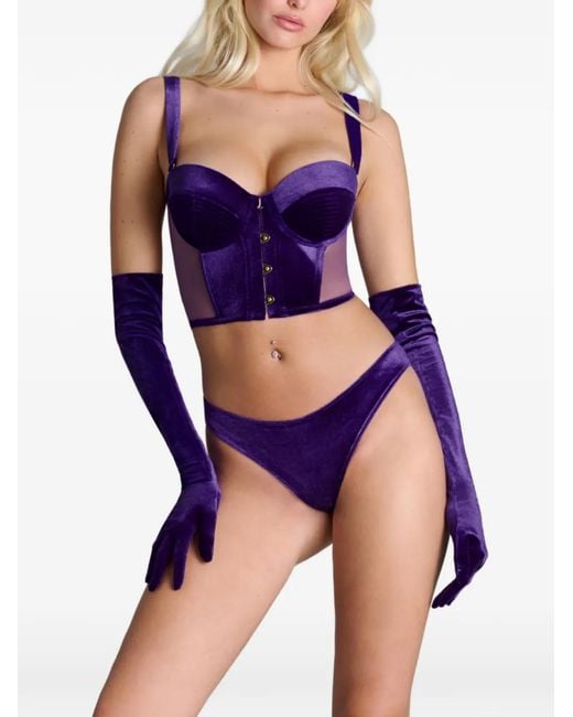 Maison Close Purple X Scandale Rococo Opera Gloves