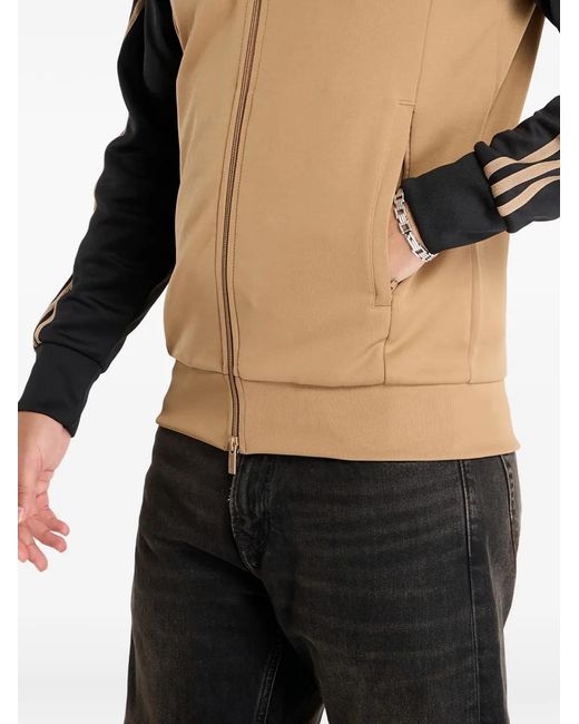 Adidas Black Adicolor Classics Three-Stripe Zip Sweatshirt for men