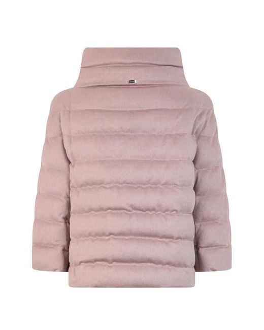 Herno Pink Padded High-Collar Jacket