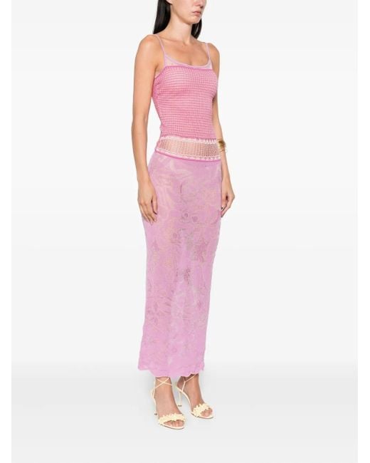 Roberta Einer Pink Delicate Maxi Dress