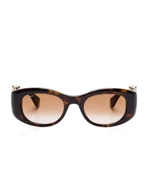 Cartier Natural Rectangle-frame Sunglasses