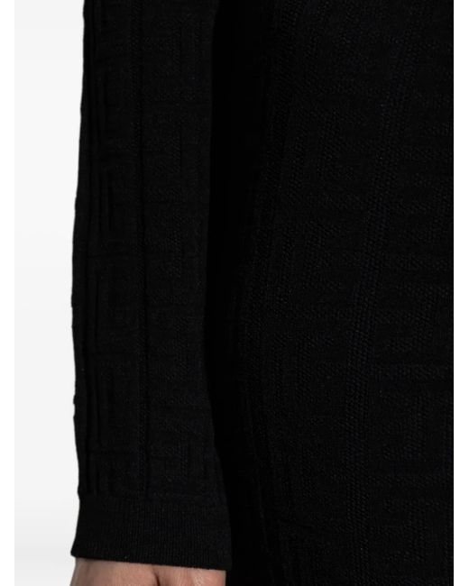 Balmain Geribbelde Jurk in het Black