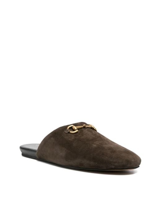 SERGIO MORETTI FIRENZE Brown Suede Flat Mules