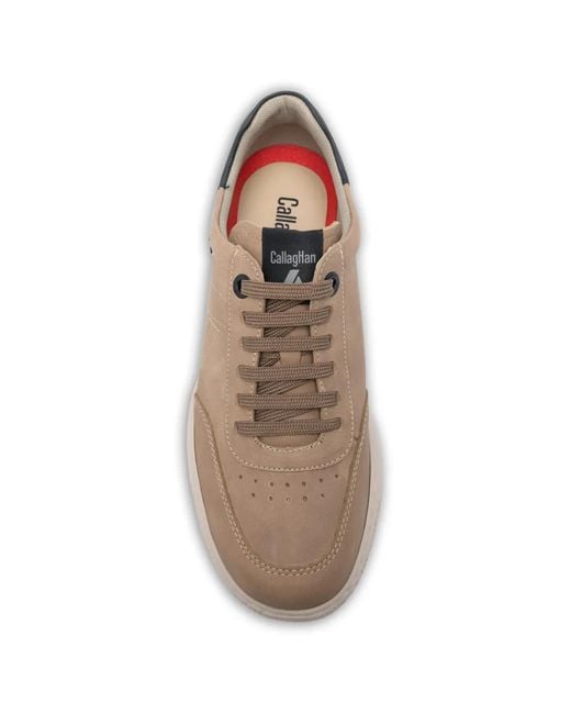 Callaghan Natural Lace-Up Leather Sneakers for men