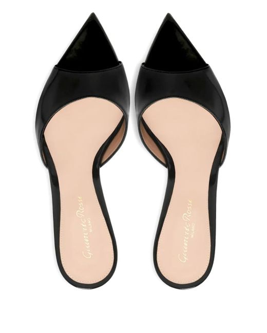 Gianvito Rossi Black 85Mm Elle Pointed Sandals