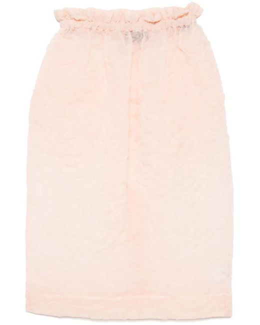 Simone Rocha Pink Ruffle-Waisted Skirt