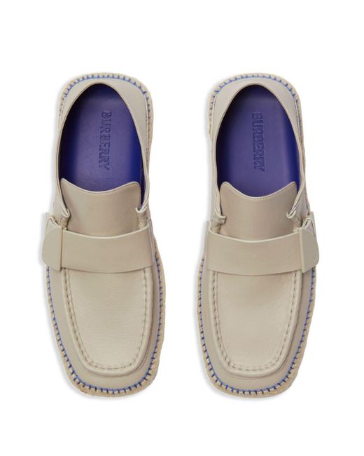 Burberry White Leather Deck Espadrilles for men