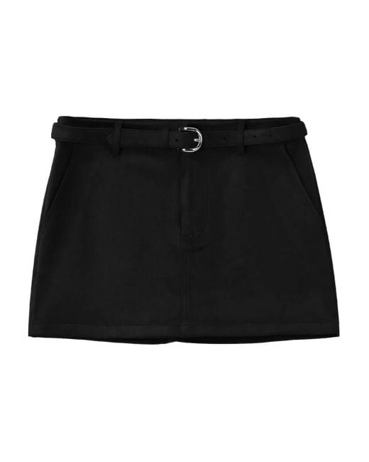 B+ AB Mini-Rok Met Zijzak En Ceintuur in het Black