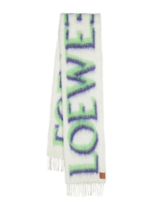 Sciarpa Con Logo di Loewe in Green