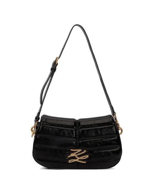 Karl Lagerfeld Black K/Autograph Quilted Shoulder Bag