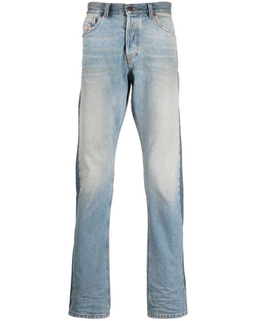 DIESEL Denim Straight Jeans 00sh3q 084xe in het Blauw voor heren Heren Kleding voor voor Jeans voor Jeans met rechte pijp 