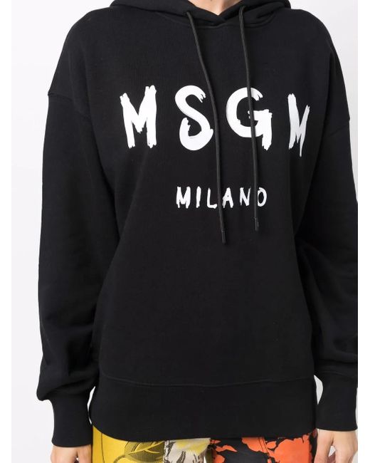 MSGM Hoodie Met Logoprint in het Black