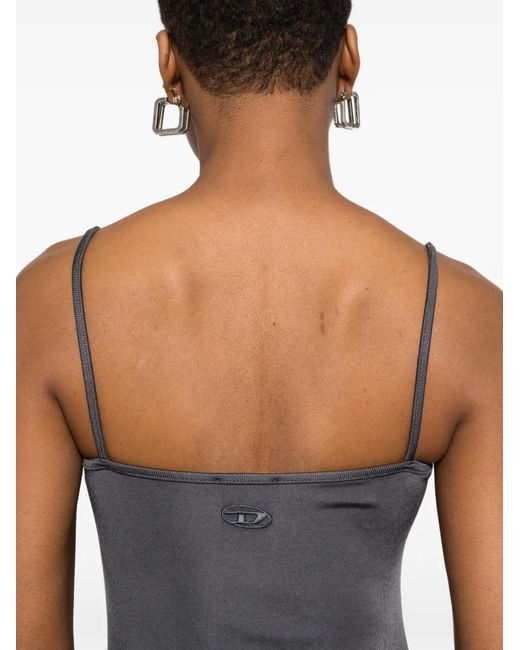 DIESEL Gray Robe À Taille Ceinturée