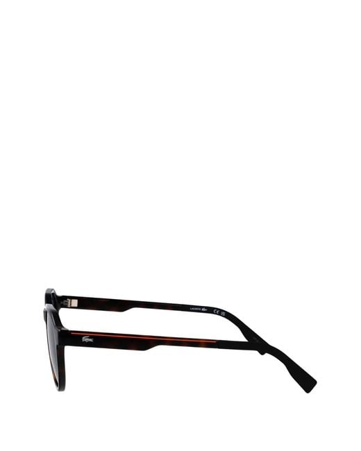 Lacoste Blue Tortoiseshell-Effect Geometric-Frame Sunglasses for men