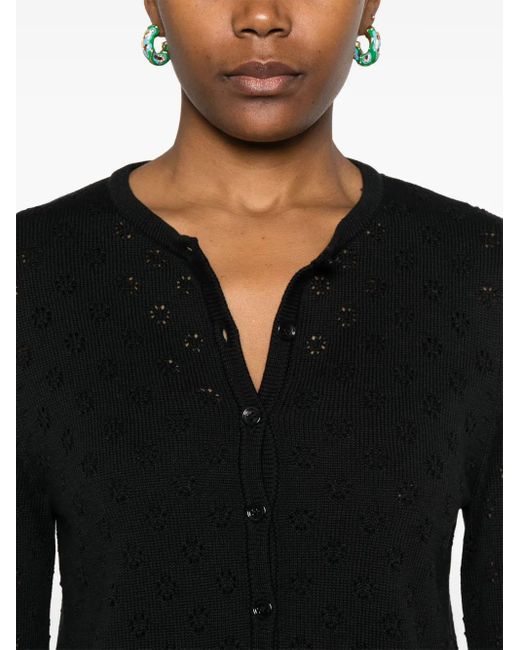 Eric Bompard ポインテールニット カーディガン Black
