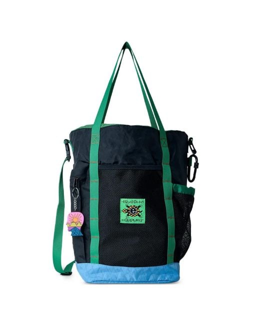 Brain Dead Blue Mesh Pocket Functional Tote Bag for men