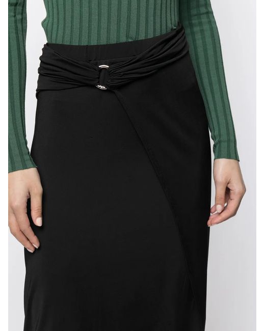 Rabanne Black Belted-Waist Skirt