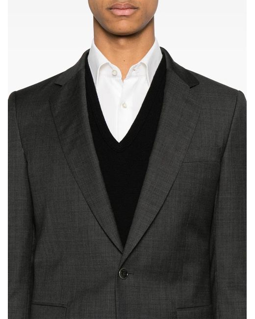Fursac Black Virgin-Wool Suit for men