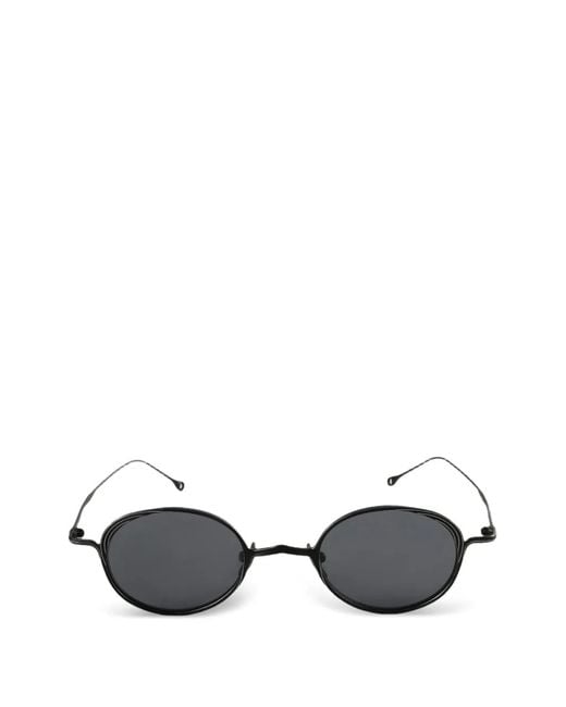 Rigards Black Round-Frame Sunglasses