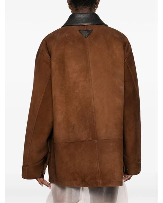Prada Brown Suede Caban Jacket