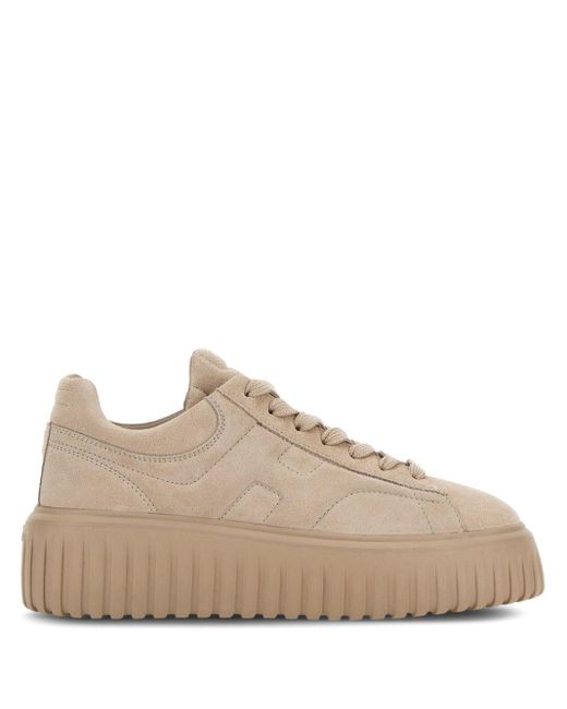 Hogan Natural H-Stripes Sneakers mit Plateausohle