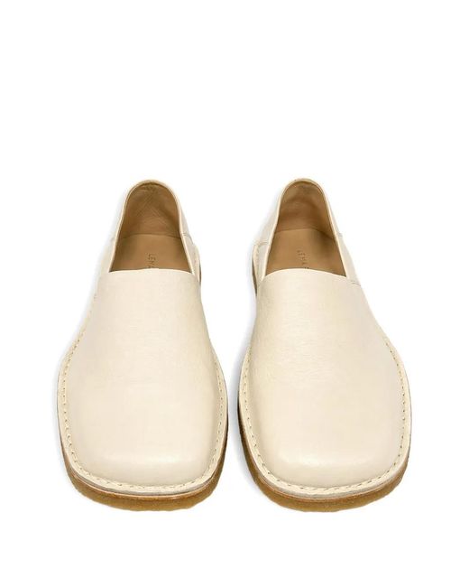 Lemaire White Square Slip-On Loafers for men