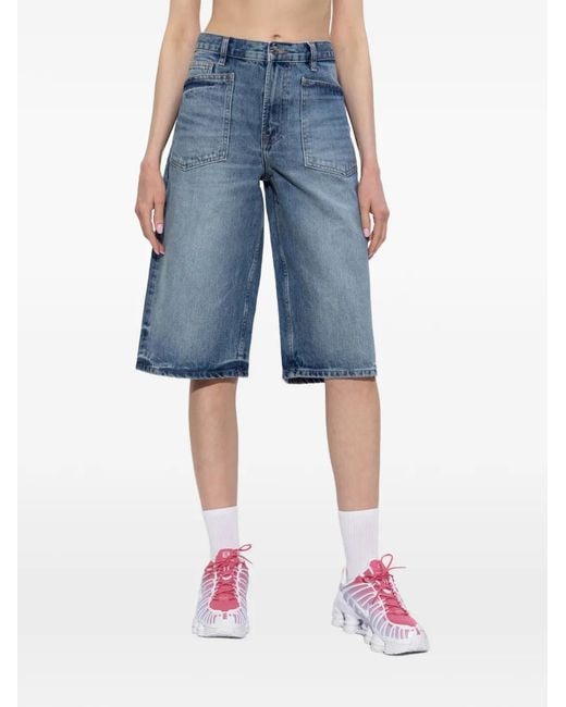 Samsøe & Samsøe Blue Saveyra Patch-Pocket Shorts
