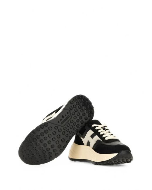 Hogan Black Hi-Fi Suede Sneakers