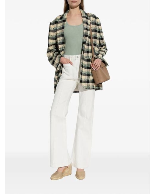 Munthe White Patch-Pocket Flared Trousers