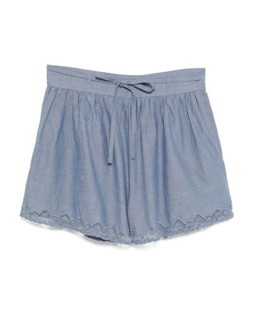 Ulla Johnson Blue Elowen Shorts