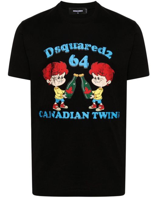 T-shirt Cool Fit di DSquared² in Black da Uomo