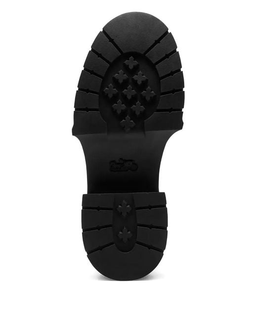 COACH Black 57Mm Leah Knitted-Collar Lace-Up Boots