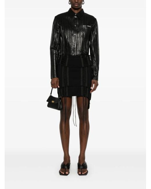 Helmut Lang Black Aviator Skirt.Af Vis
