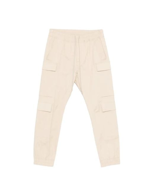 Rick Owens White Drawstring Cargo Trousers for men