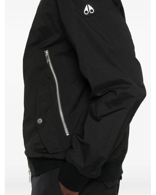Moose Knuckles Black Courville Bomber Jacket for men