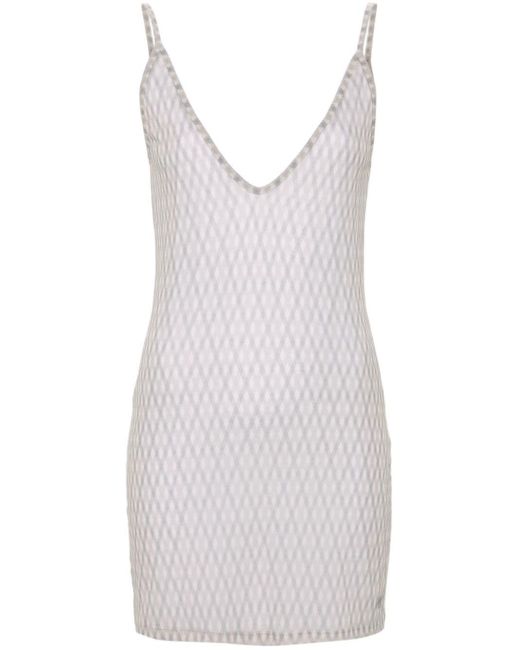 Paloma Wool White Colmado Kleid mit V-Ausschnitt