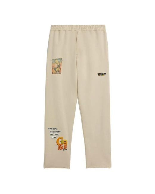 Barrow Natural Graphic Track Pants for men