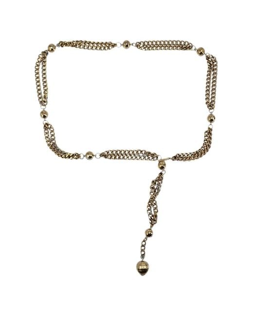 Madison White Double-Chain Station Belt