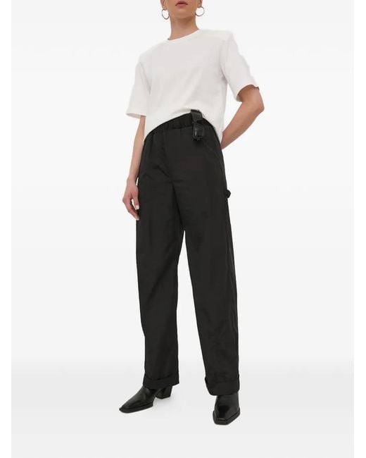 Herskind Black Elasticated Cargo Trousers