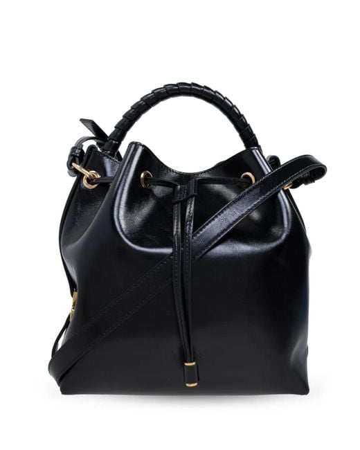Chloé Black Marcie Bucket Bag