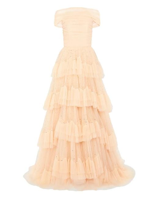 Jenny Packham Natural Queenie Maxi Dress