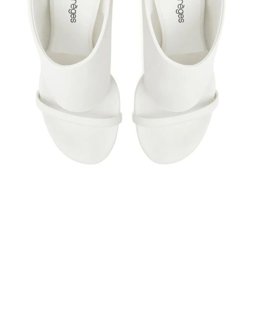 Courreges White Oblique Sandals