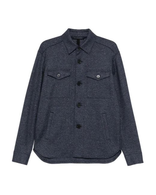 Harris Wharf London Hemdjacke mit Knöpfen in Blue für Herren